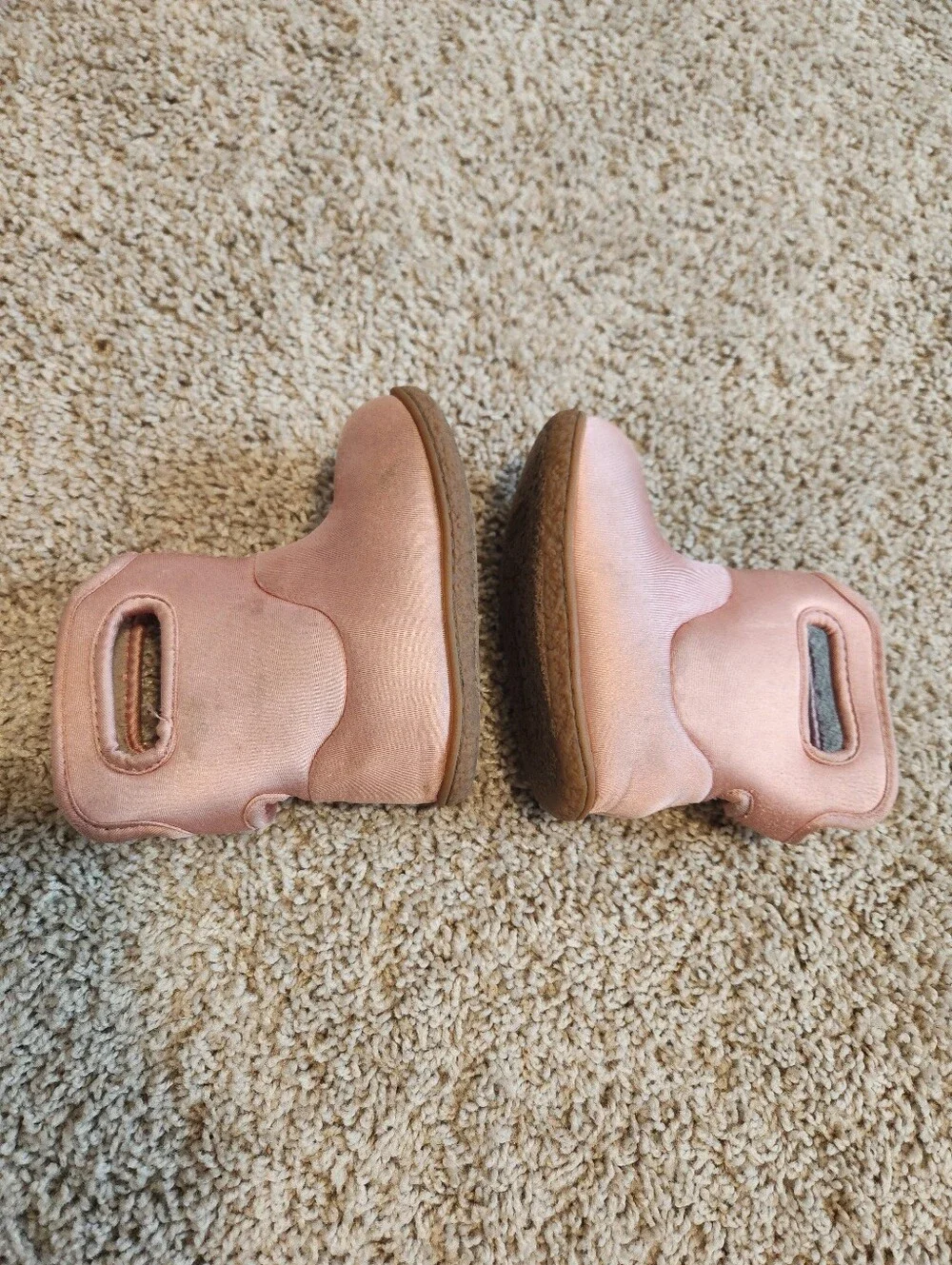 BOGS Baby Waterproof Snowboot Rain Boot Size 6 In Metallic Ballet Pink